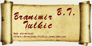 Branimir Tulkić vizit kartica